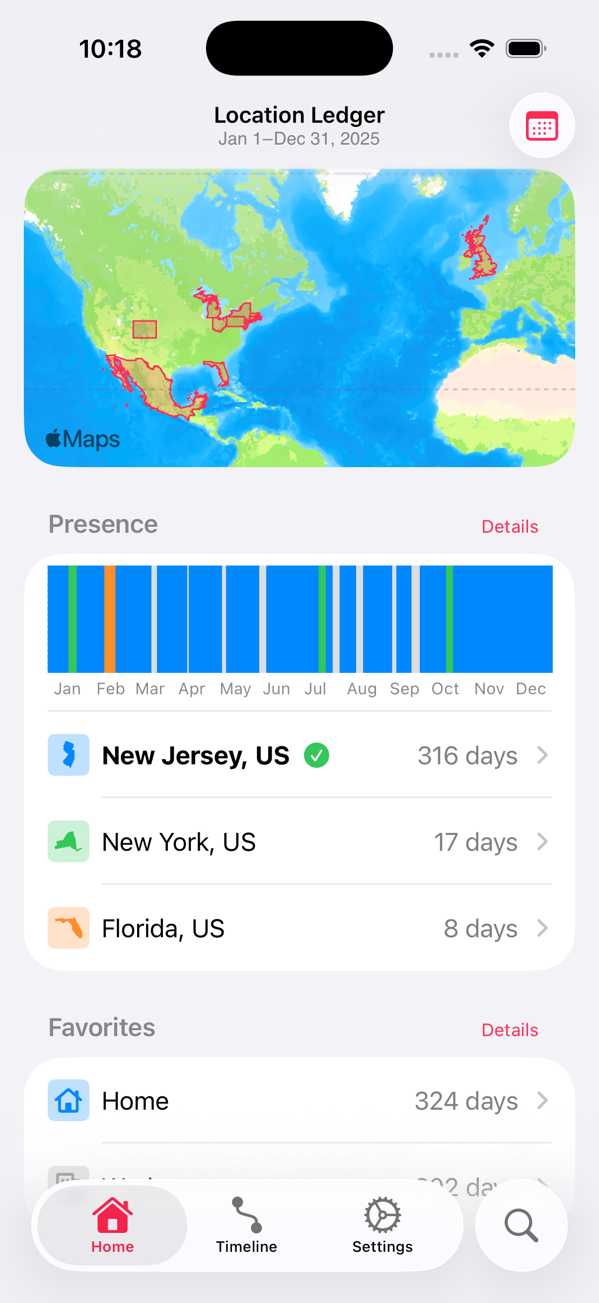 Location Ledger App Screenshot